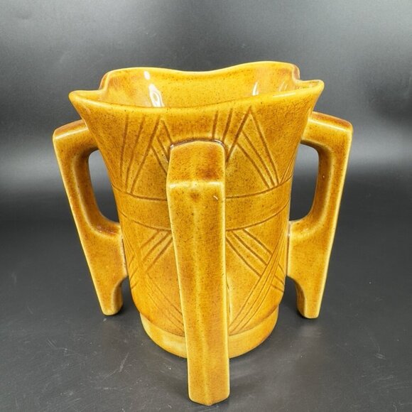 VTG Ireland Pottery Vase Grafton Street Dublin Vase With Four Handles Flower Pot - Picture 8 of 11